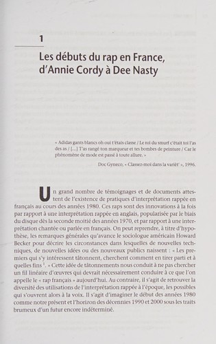 Une histoire du rap en France