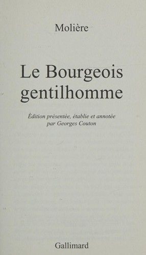 Le Bourgeois Gentilhomme